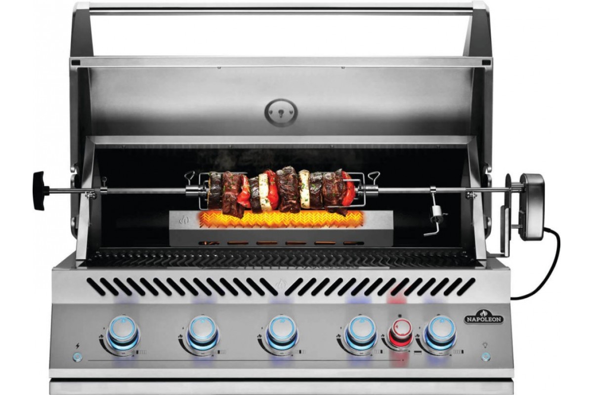 Встраиваемый газовый гриль Napoleon 700 Series BIG38 (5+1 горелки) c вертелом нерж сталь BIG38RBPSS-RC