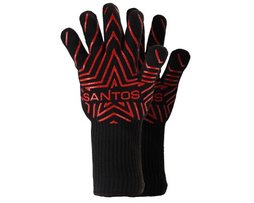 Термостойкие перчатки для гриля SANTOS до 500 °C, универсальный размер, 2 шт 708815