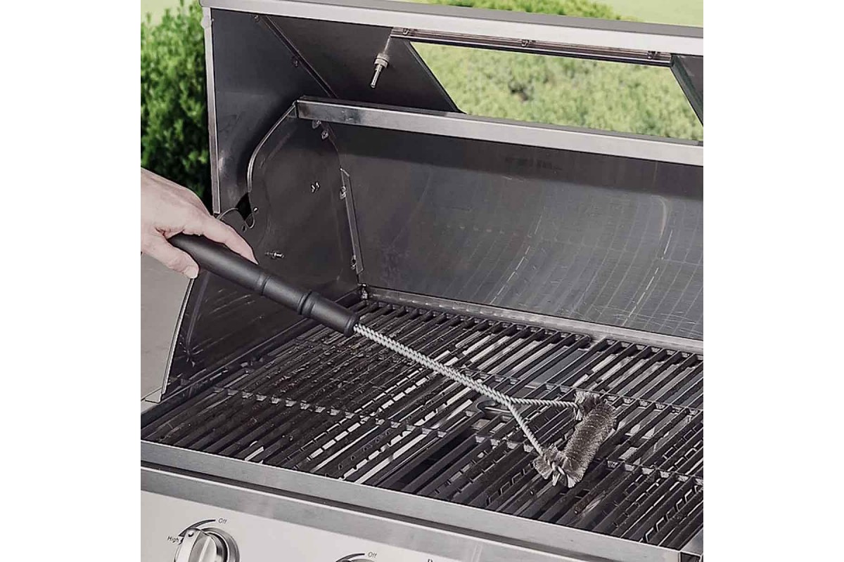 Щетка для гриля SANTOS однорядная, нержавеющая сталь, 45 см 458