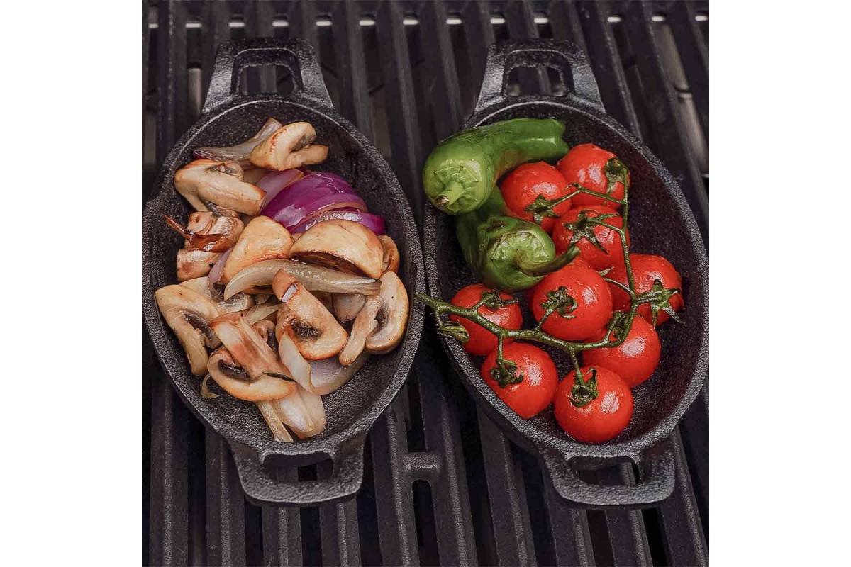 Чугунная овальная сковорода SANTOS с 2 ручками, 22 х 15 см 898235