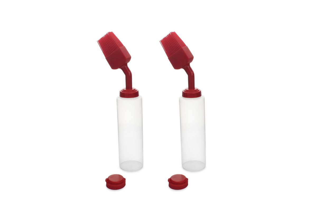 Набір пляшок для соусу SANTOS, з щіточкою та кришкою для дозування, 2 шт 890369