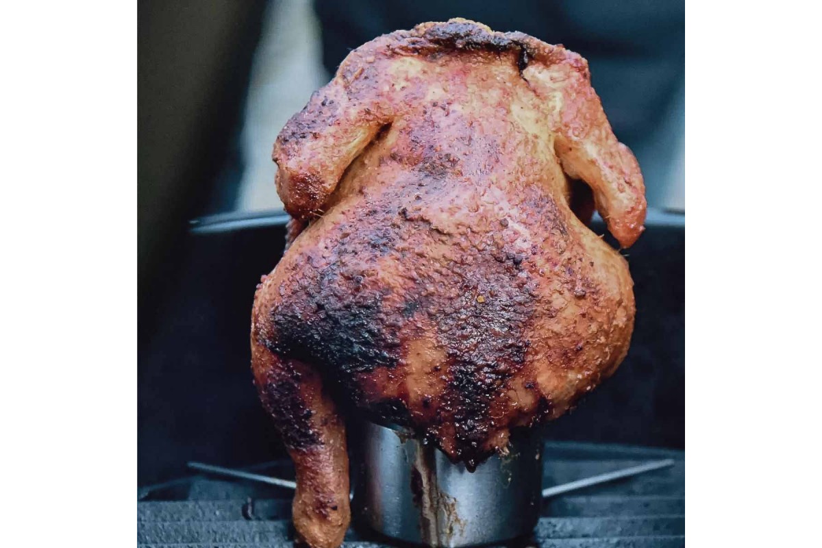 Стійка для курки з перфорованим піддоном SANTOS, нержавіюча сталь, Ø 30 см 866