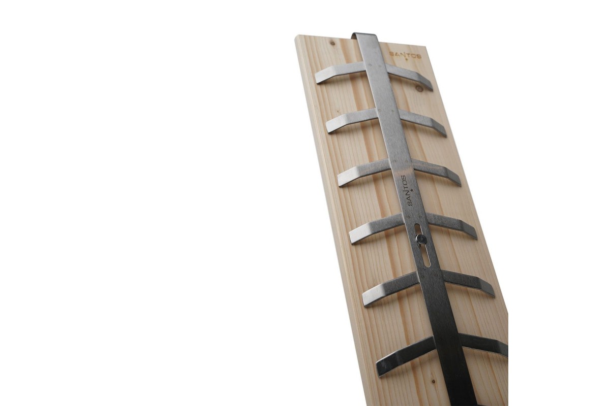Стойка для рыбы с кедровой дощечкой SANTOS, нержавеющая сталь 236935