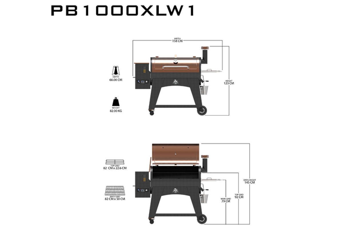 Пеллетный гриль-смокер Pit Boss Austin XL PB1000XLW1 10663