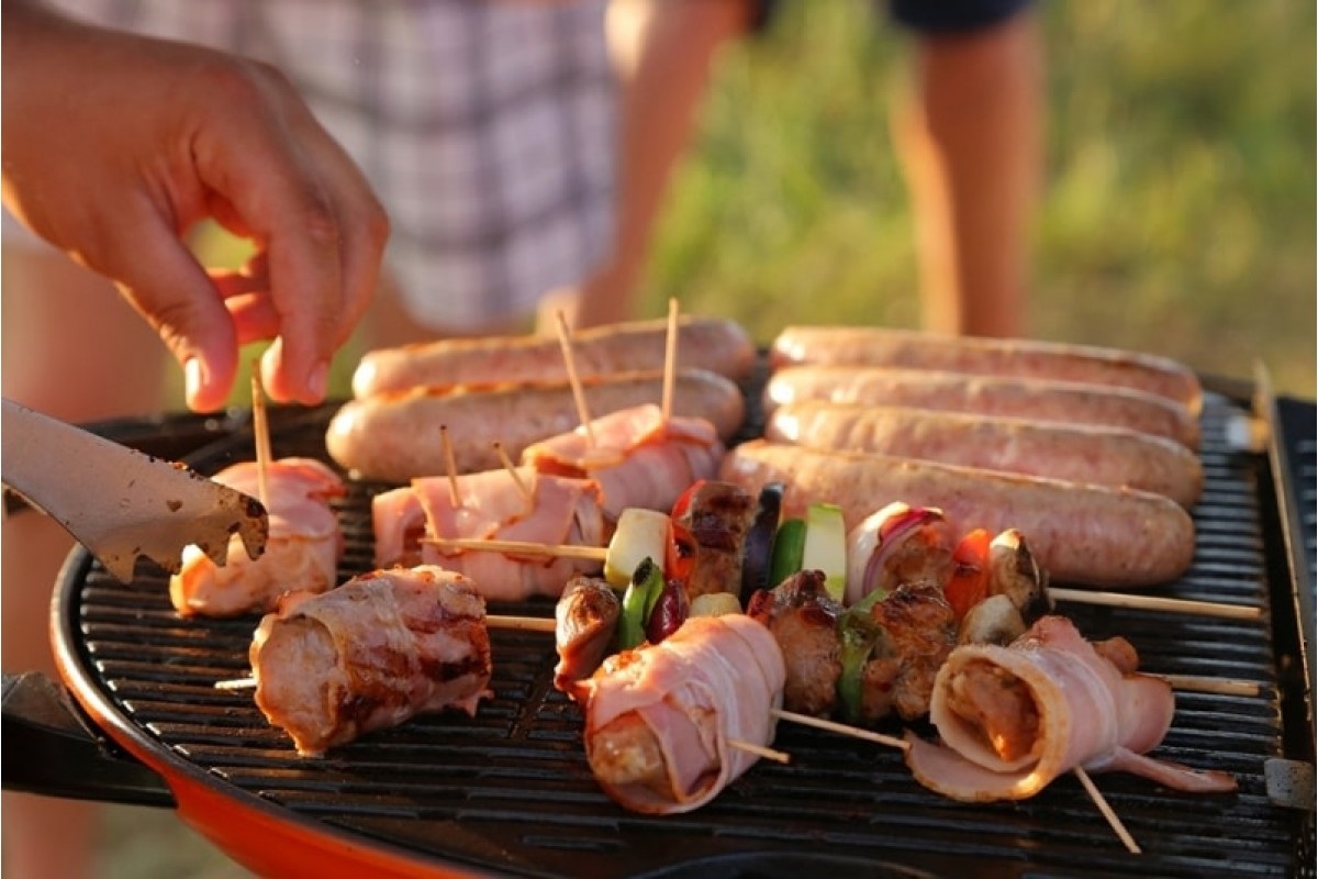 КОМПЛЕКТ Портативный переносной газовый гриль O-GRILL 500, оранжевый + шланг в подарок!