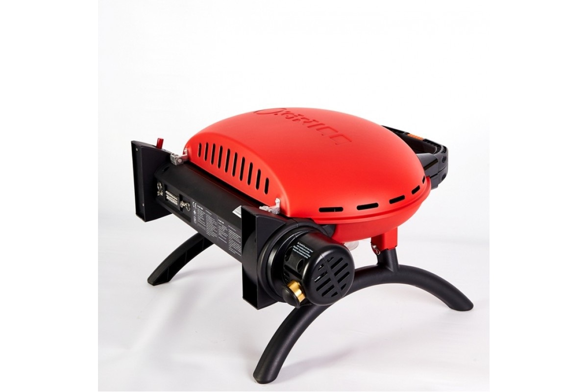 КОМПЛЕКТ Портативный переносной газовый гриль O-GRILL 500, красный + шланг в подарок!