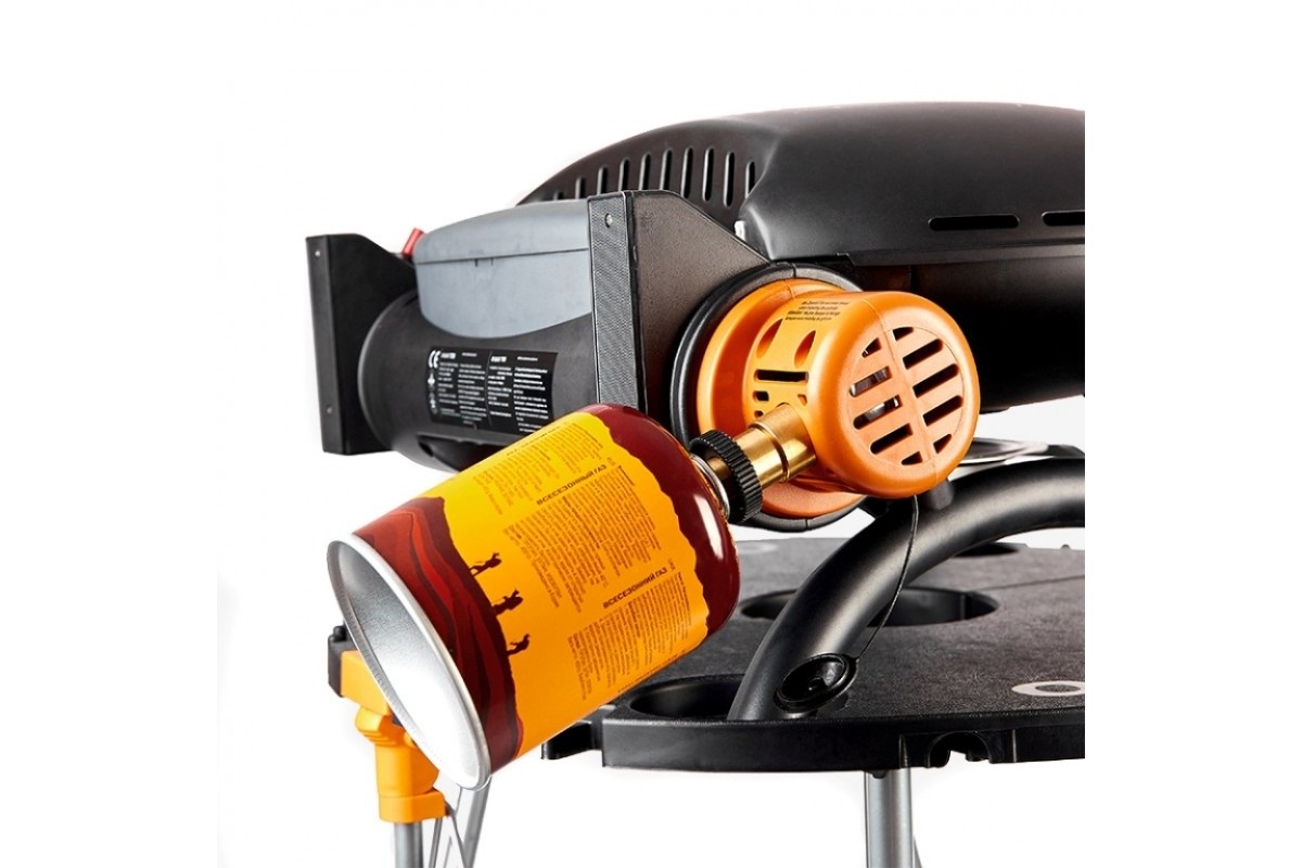 КОМПЛЕКТ Портативный переносной газовый гриль O-GRILL 500, красный + шланг в подарок!