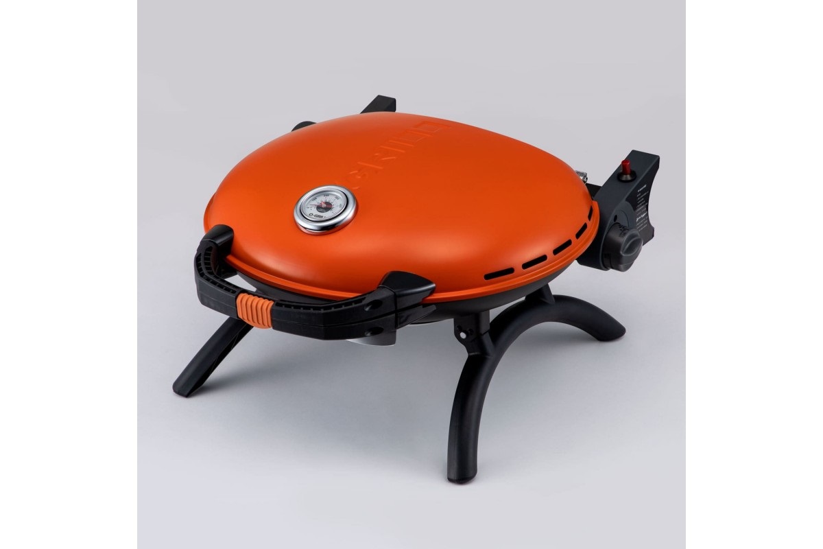 КОМПЛЕКТ Портативный переносной газовый гриль O-GRILL 600T, оранжевый + шланг в подарок!