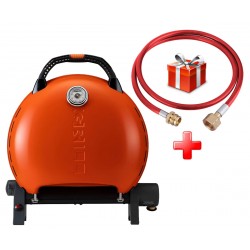 КОМПЛЕКТ Портативный переносной газовый гриль O-GRILL 600T, оранжевый + шланг в подарок!