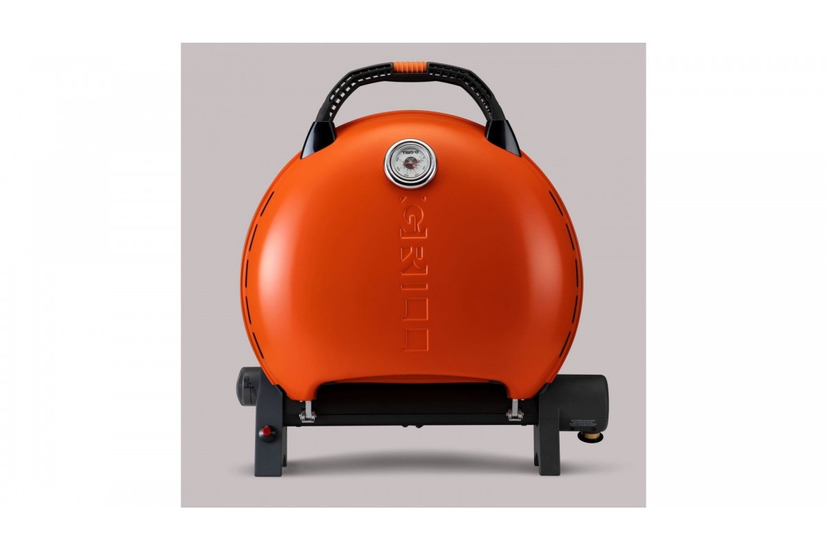 КОМПЛЕКТ Портативный переносной газовый гриль O-GRILL 600T, оранжевый + шланг в подарок!
