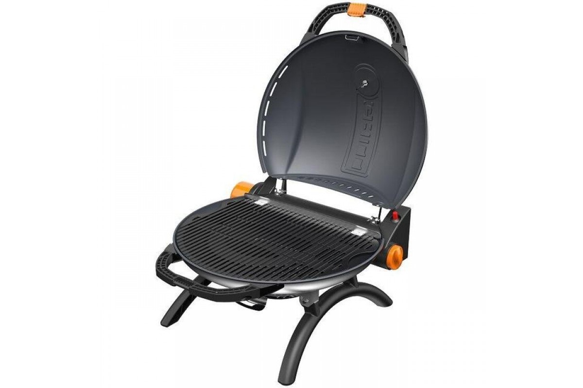 КОМПЛЕКТ Портативний переносний газовий гриль O-GRILL 900, чорний + шланг в подарунок!