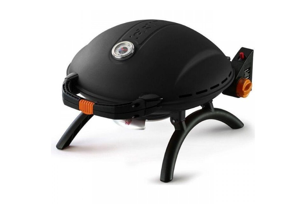 КОМПЛЕКТ Портативний переносний газовий гриль O-GRILL 900, чорний + шланг в подарунок!