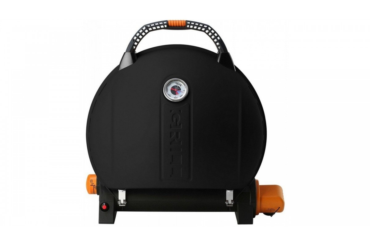 КОМПЛЕКТ Портативний переносний газовий гриль O-GRILL 900, чорний + шланг в подарунок!