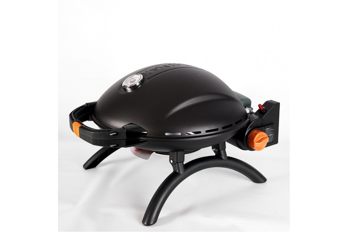 КОМПЛЕКТ Портативний переносний газовий гриль O-GRILL 900, чорний + шланг в подарунок!
