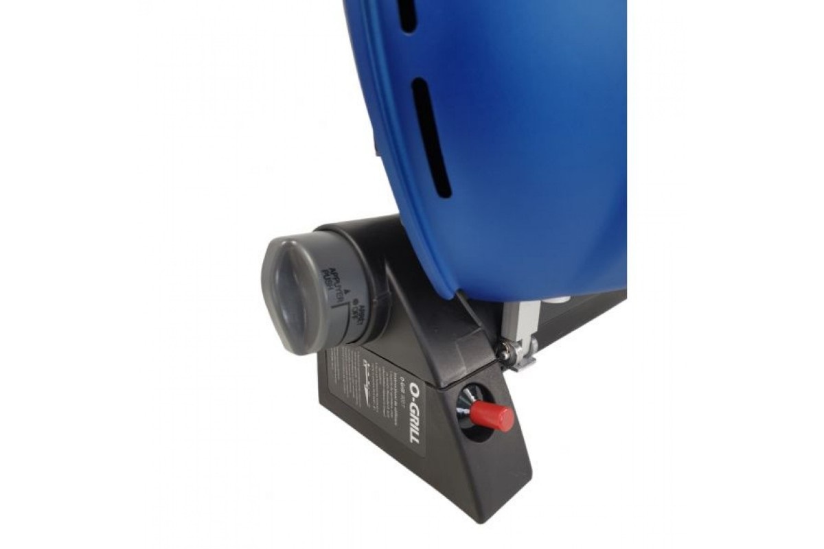 КОМПЛЕКТ Портативный переносной газовый гриль O-GRILL 900, синий + шланг в подарок!