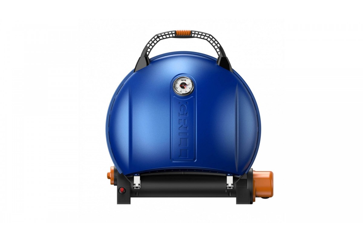 КОМПЛЕКТ Портативный переносной газовый гриль O-GRILL 900, синий + шланг в подарок!