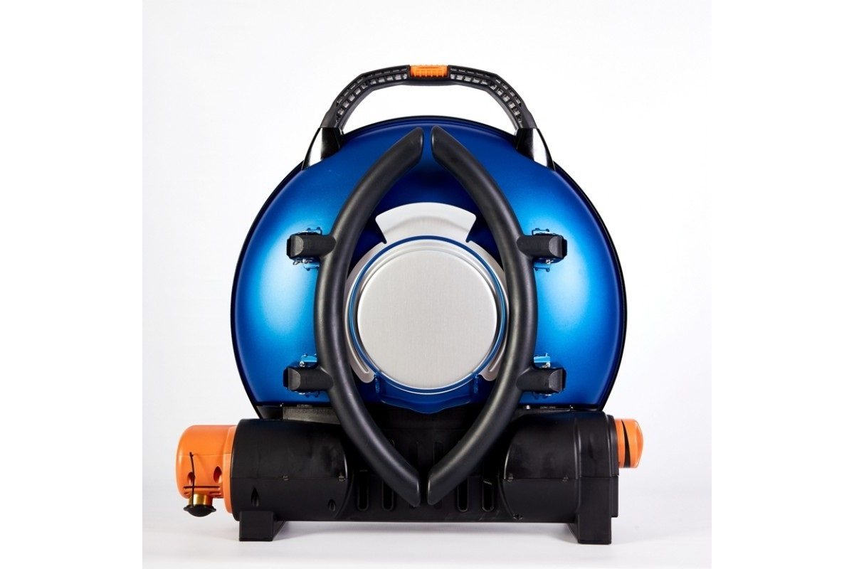 КОМПЛЕКТ Портативный переносной газовый гриль O-GRILL 900, синий + шланг в подарок!