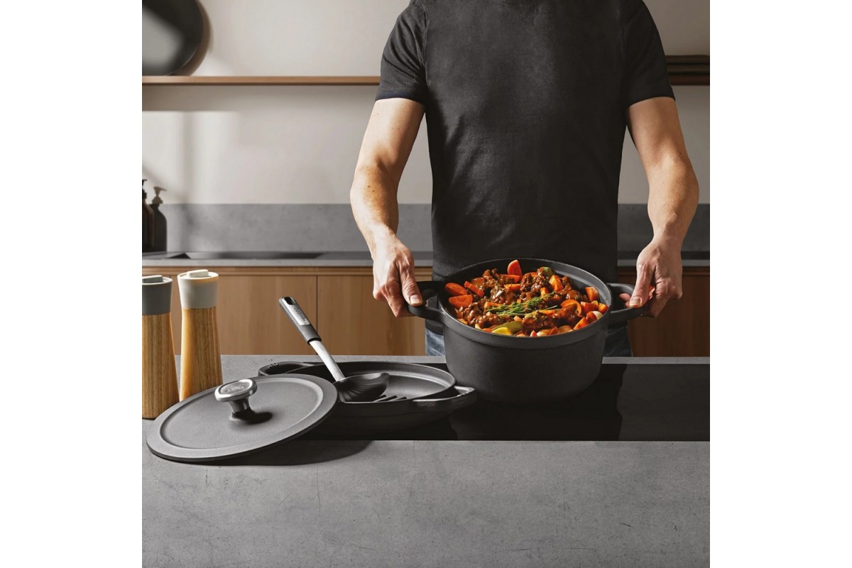 Сковорода-гриль BergHoff Leo Graphite с двумя ручками, чугун, диам. 26 см, 2,1 л 3950467
