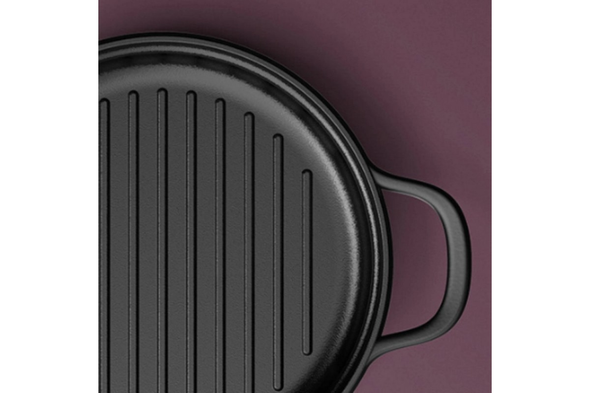 Сковорода-гриль BergHoff Leo Graphite с двумя ручками, чугун, диам. 26 см, 2,1 л 3950467