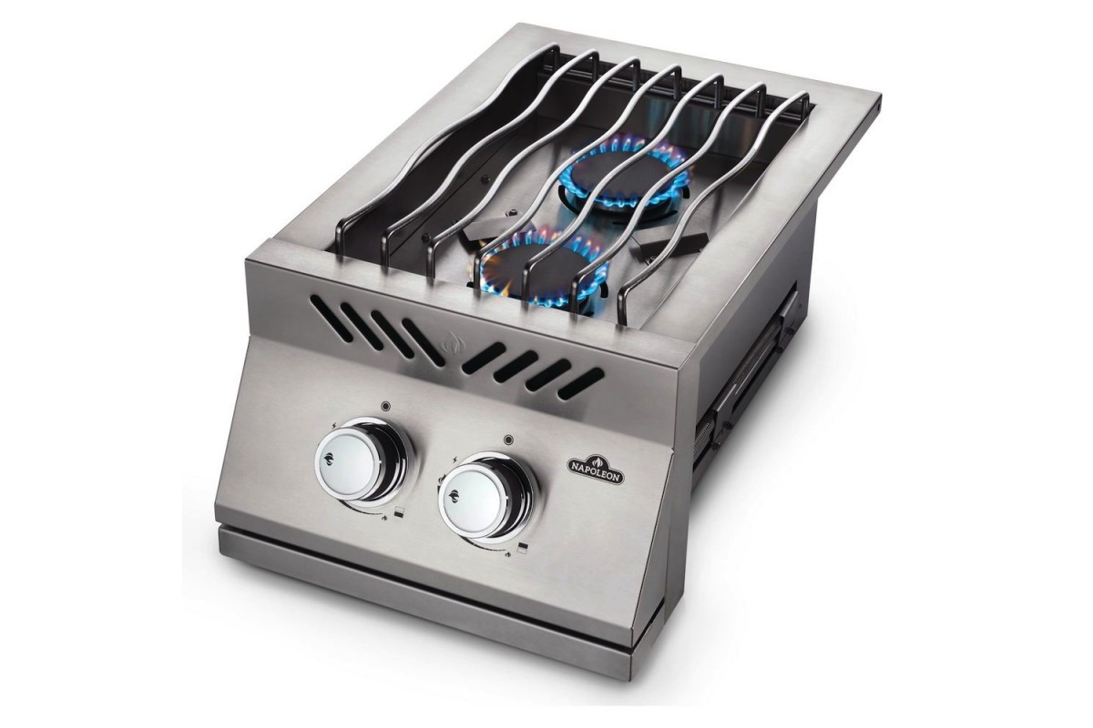 Двойная горелка для встраивания с крышкой из нержавеющей стали Napoleon 500 Series BI12RTPSS-CE