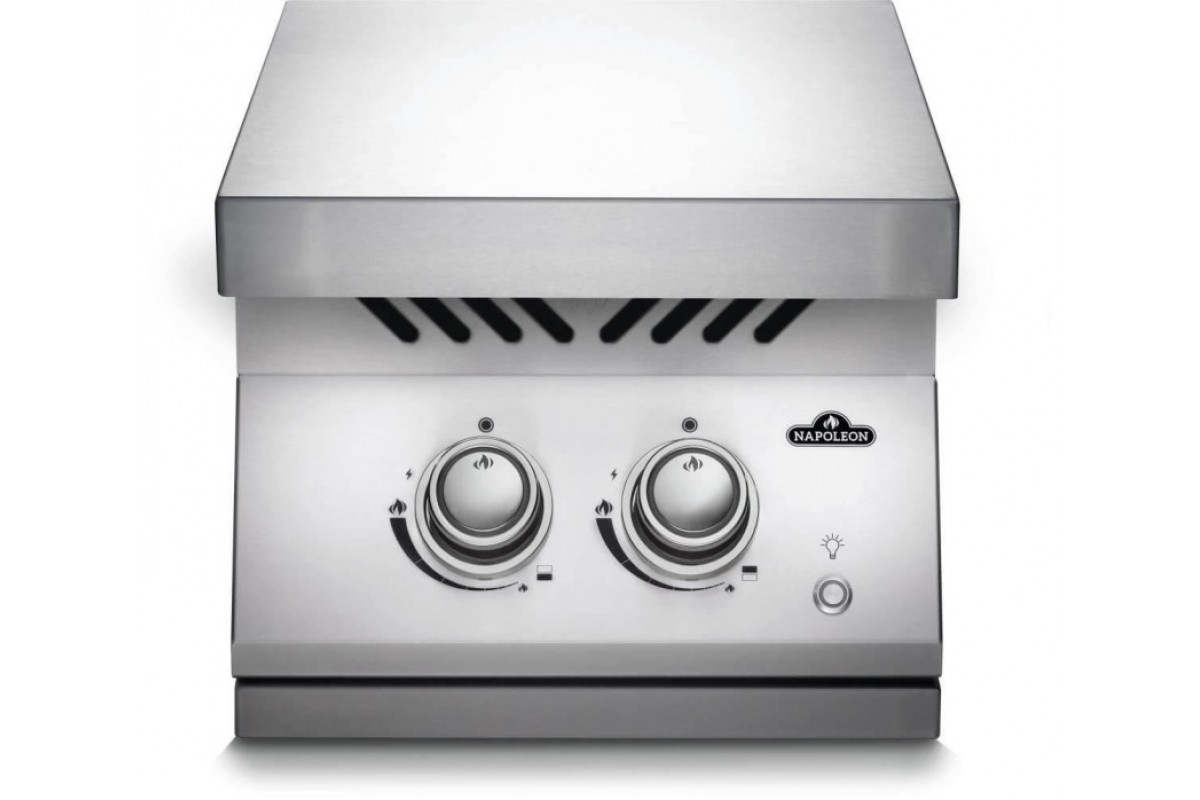 Двойная горелка для встраивания с крышкой из нержавеющей стали и подсветкой Napoleon 700 Series BIB12RTPSS-CE