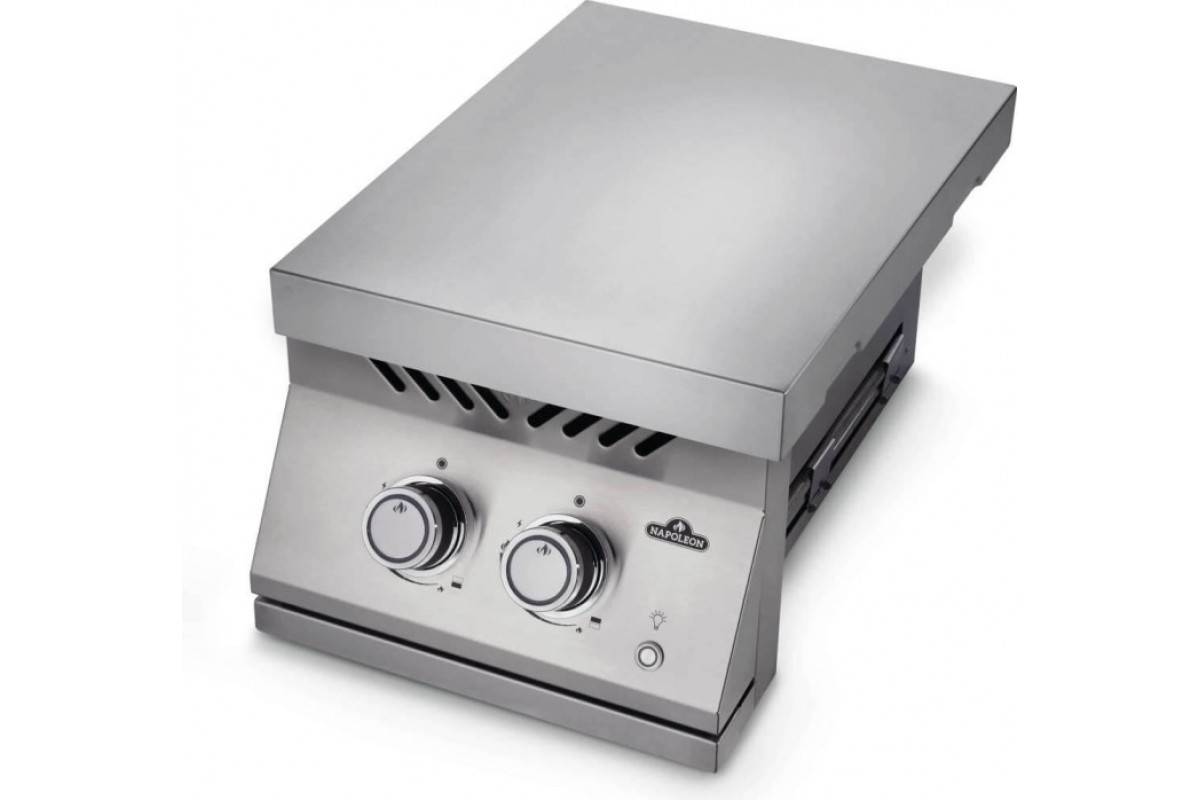 Двойная горелка для встраивания с крышкой из нержавеющей стали и подсветкой Napoleon 700 Series BIB12RTPSS-CE