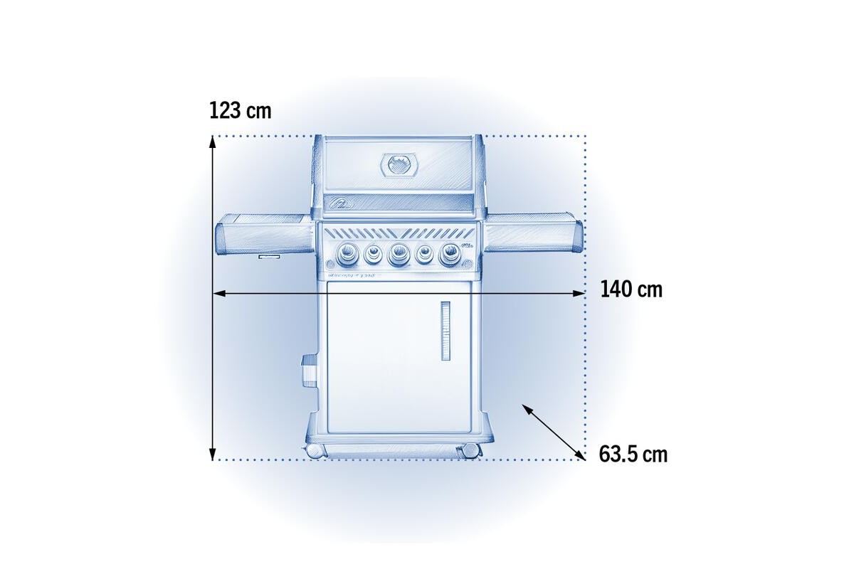 Газовый гриль Napoleon Phantom Rogue SE 425, c задней и боковой Sizzle Zone конфорками, черный мат RSE425RSIBPK-1-PHM