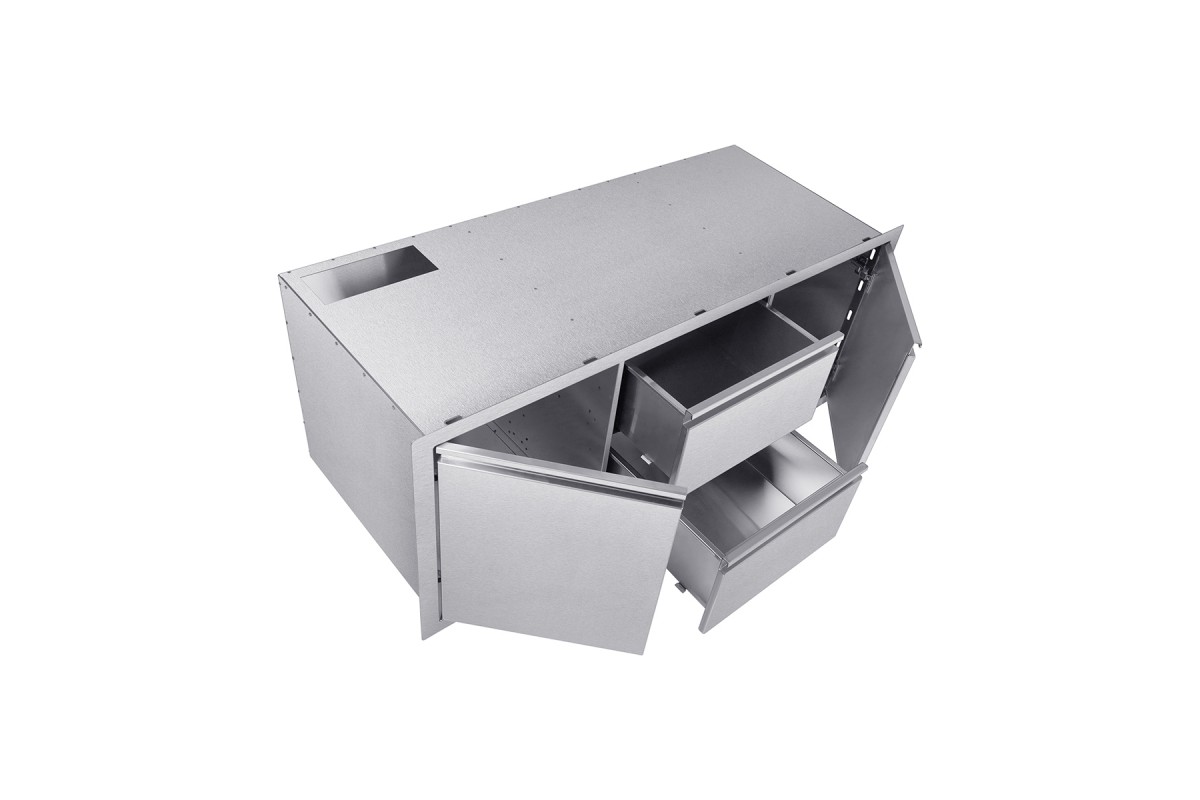 Встраиваемый модуль c распашными дверками и 2-мя ящиками под гриль Napoleon Prestige PRO-825, нержавеющая сталь, GRILLI 777792