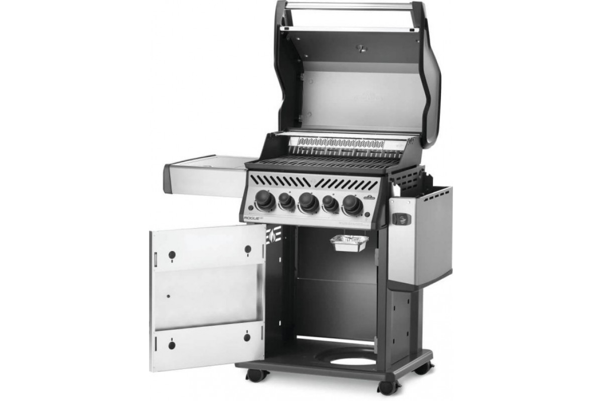 Газовый гриль Napoleon Rogue SE 425, c задней и боковой Sizzle Zone конфорками, нерж. RSE425RSIBPSS-1-RC