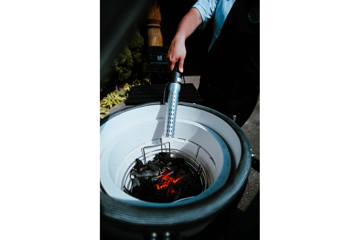Керамический угольный гриль Kamado L 5 в 1 с системой BBQ Block Fire GRILLI 749777