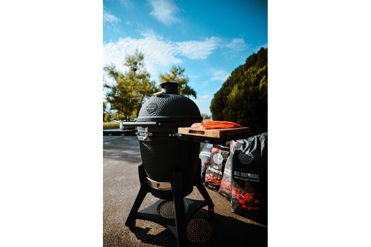 Керамический угольный гриль Kamado L 5 в 1 с системой BBQ Block Fire GRILLI 749777
