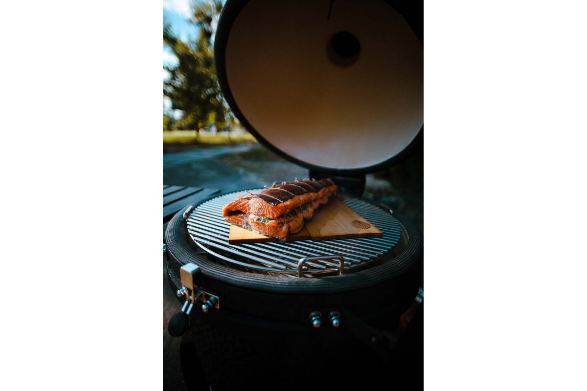Керамический угольный гриль Kamado L 5 в 1 с системой BBQ Block Fire GRILLI 749777