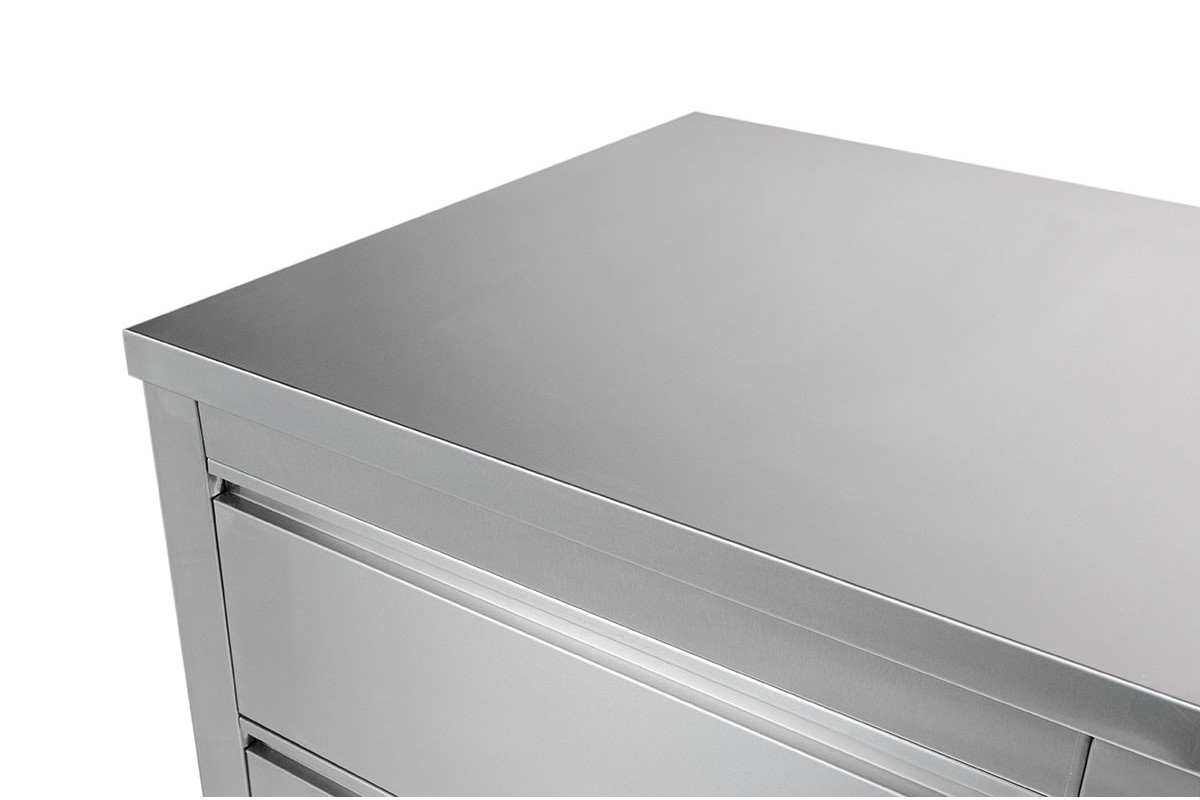 Модуль с тремя выдвижными ящиками 80х82х90 см нержавеющая сталь GRILLI 777796