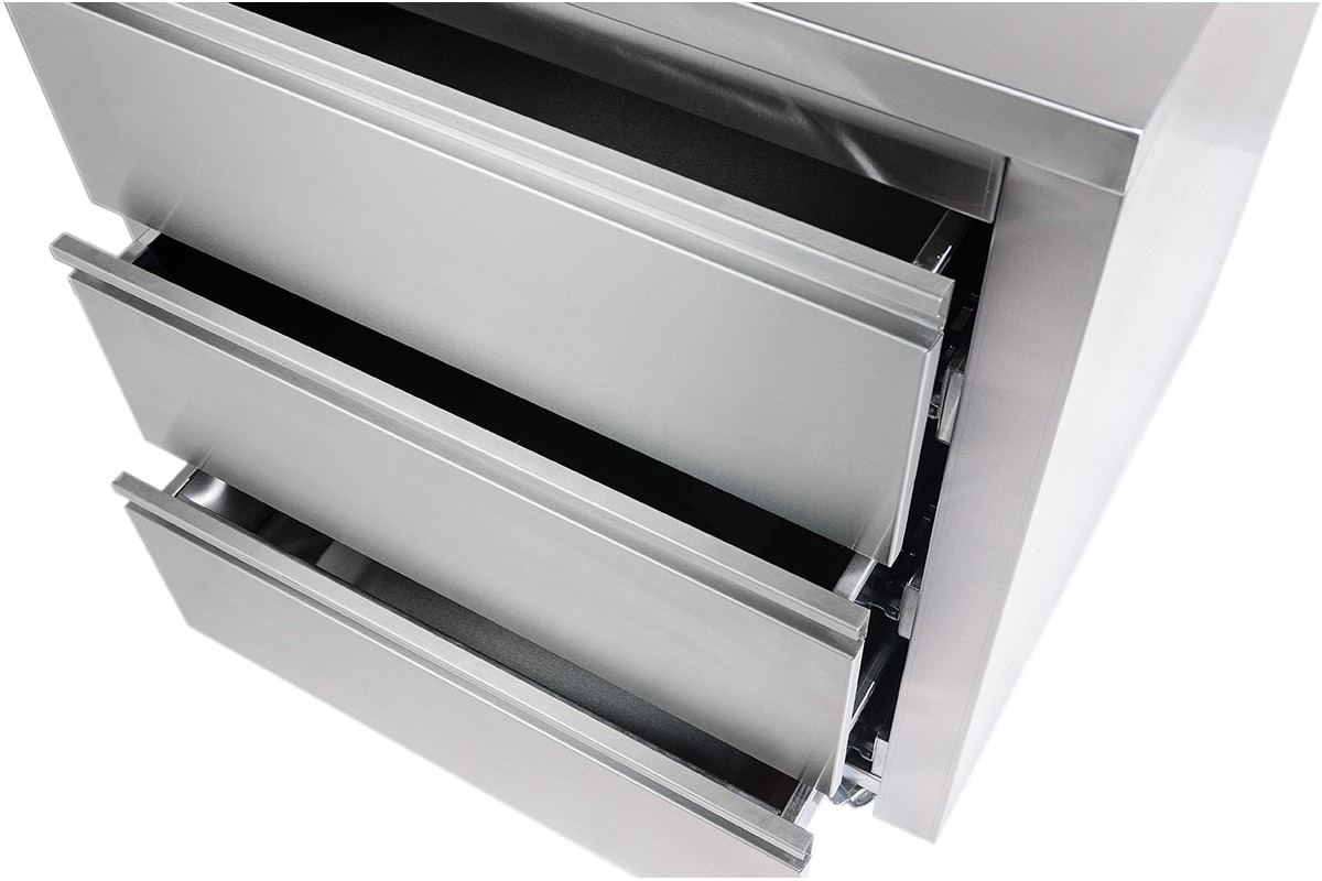 Модуль с тремя выдвижными ящиками 80х82х90 см нержавеющая сталь GRILLI 777796