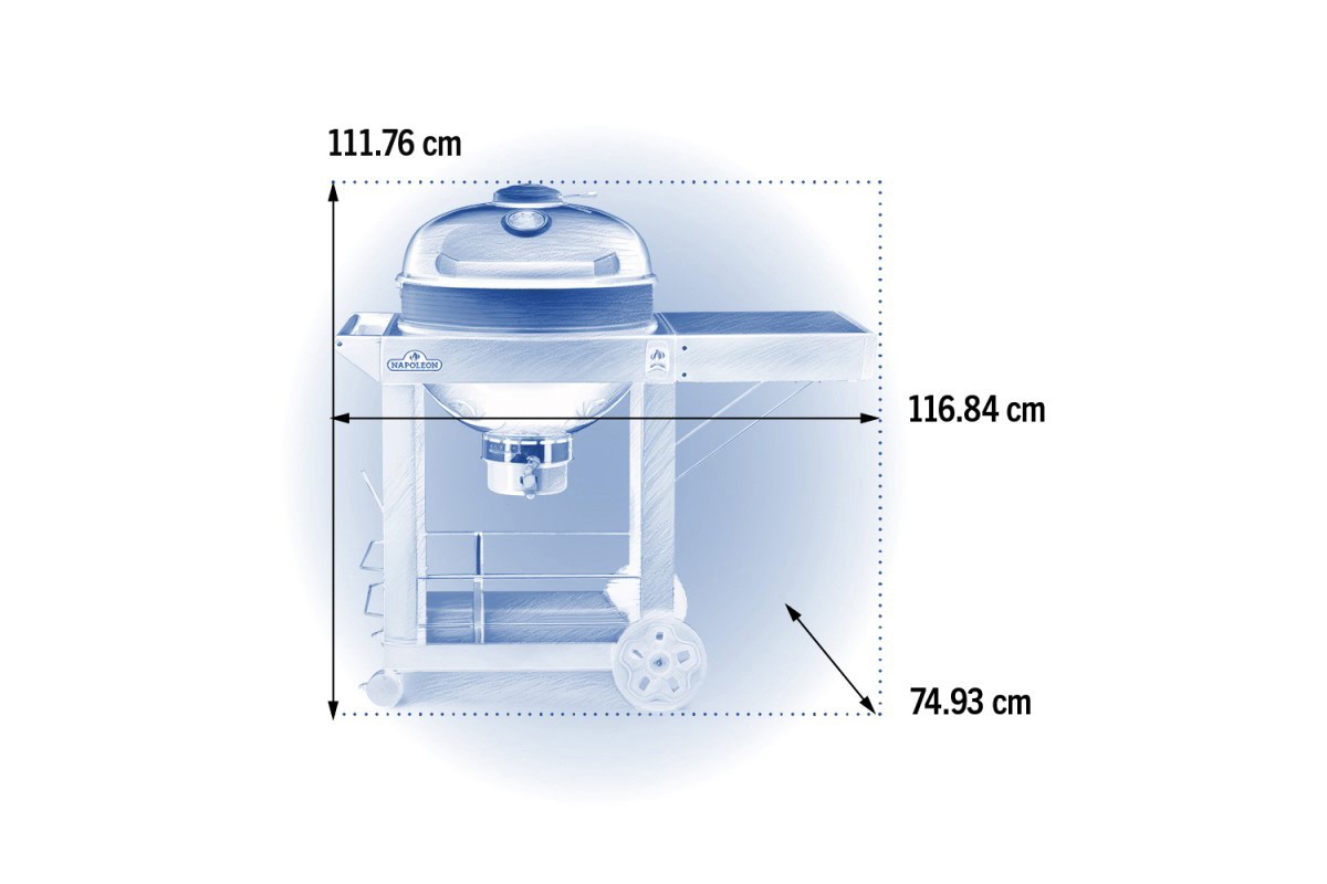 Угольный гриль 57 см Napoleon PRO Kettle CART PRO22K-CART-3