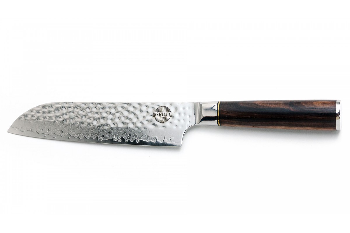Професійний ніж із дамаської сталі Santoku 18 см GRILLI 88871