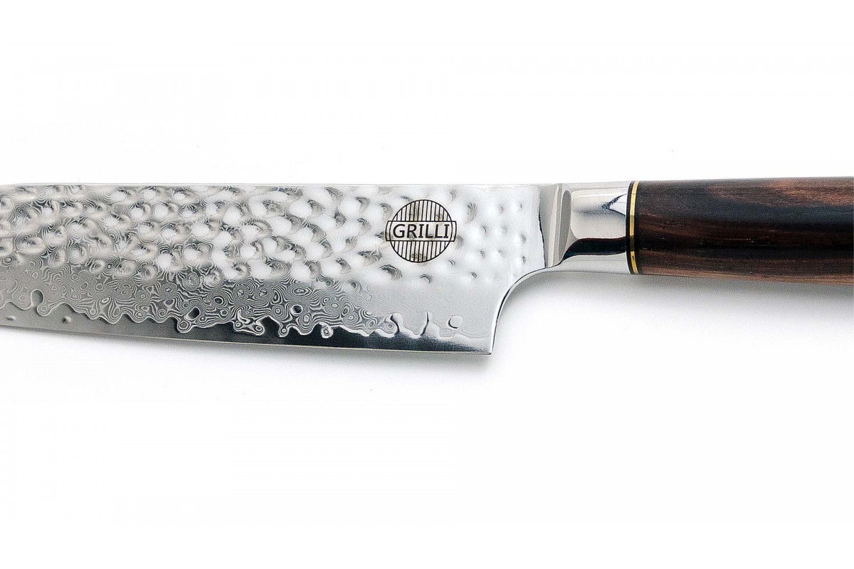 Професійний ніж із дамаської сталі Santoku 18 см GRILLI 88871