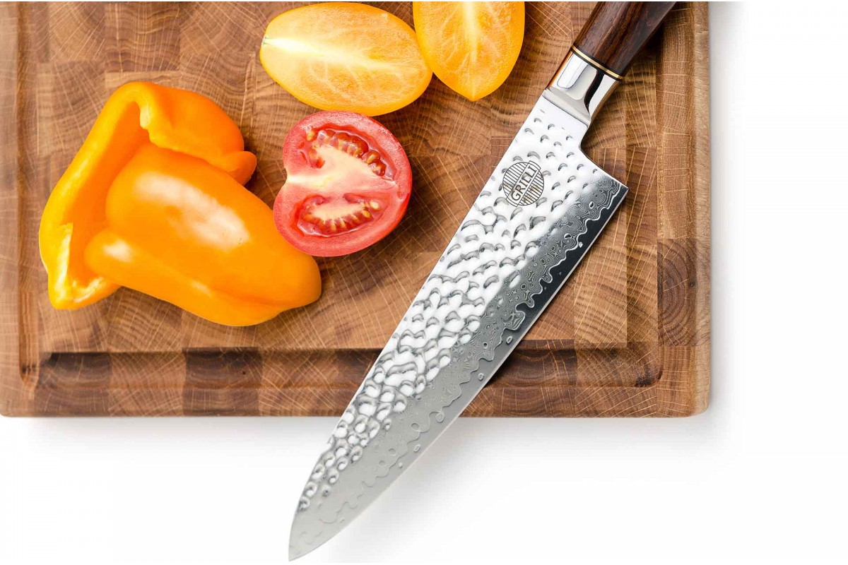 Профессиональный нож шеф повара из дамасской стали Chefs Knife 20,5 см GRILLI 88815