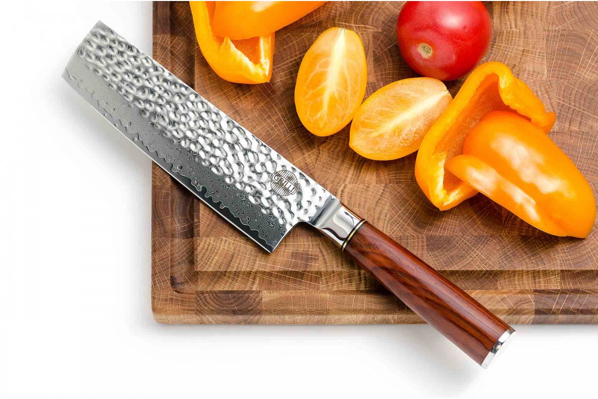 Профессиональный нож из дамасской стали Nakiri 19 см GRILLI 88872