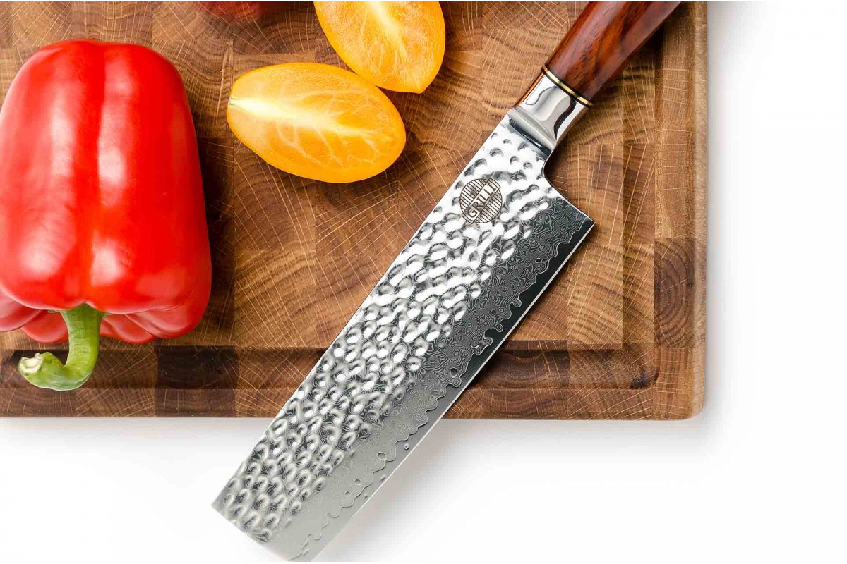 Профессиональный нож из дамасской стали Nakiri 19 см GRILLI 88872