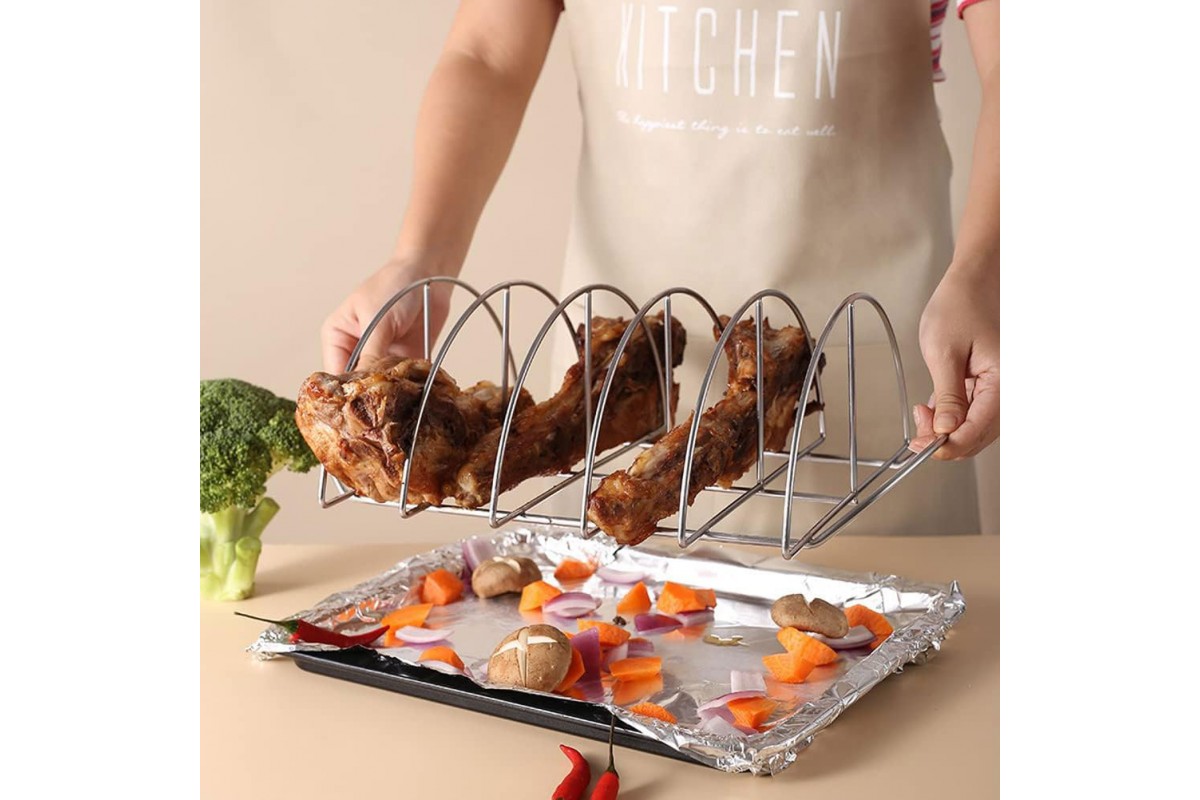 Стійка для ребер нержавіюча сталь 38,5*25*12см GRILLI 777127