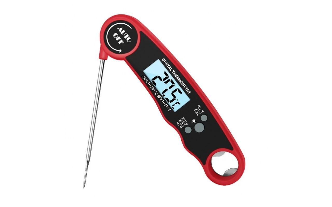 Цифровой складной термометр для продуктов GRILLI Red 777133