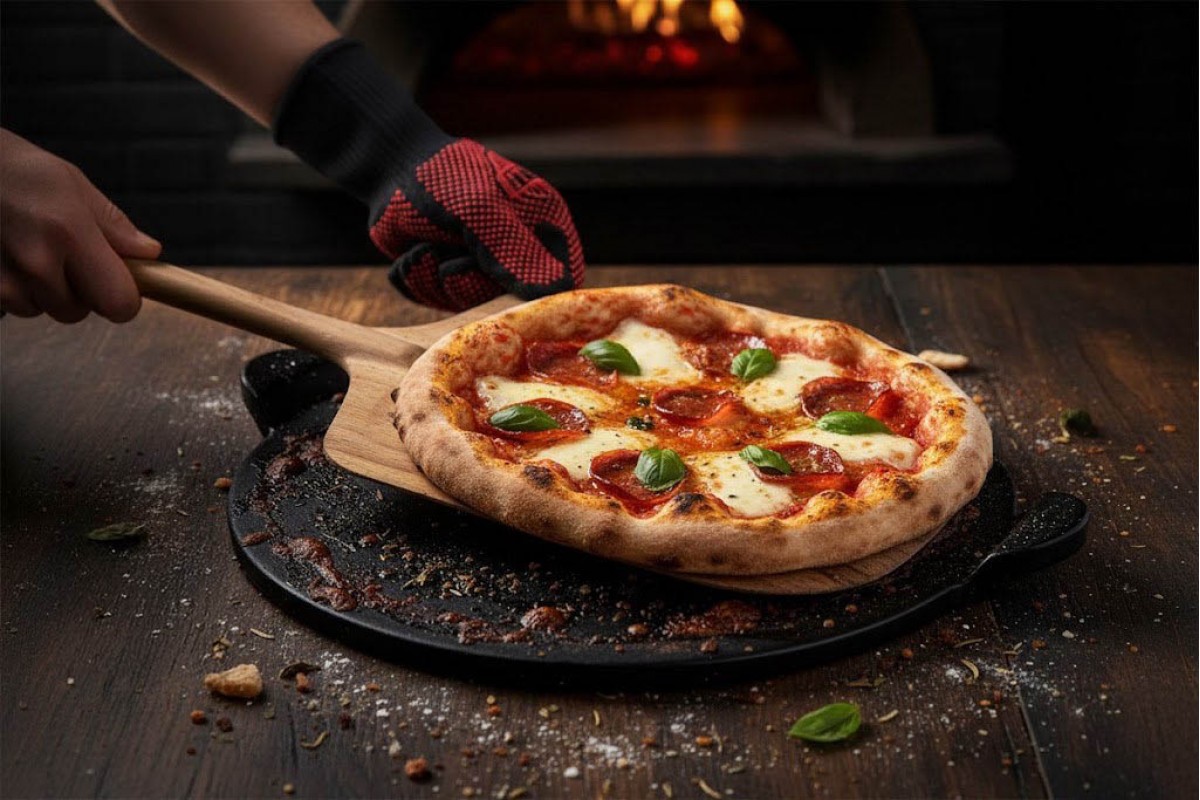 Камень для пиццы Ø38 см с ручками GRILLI 380157