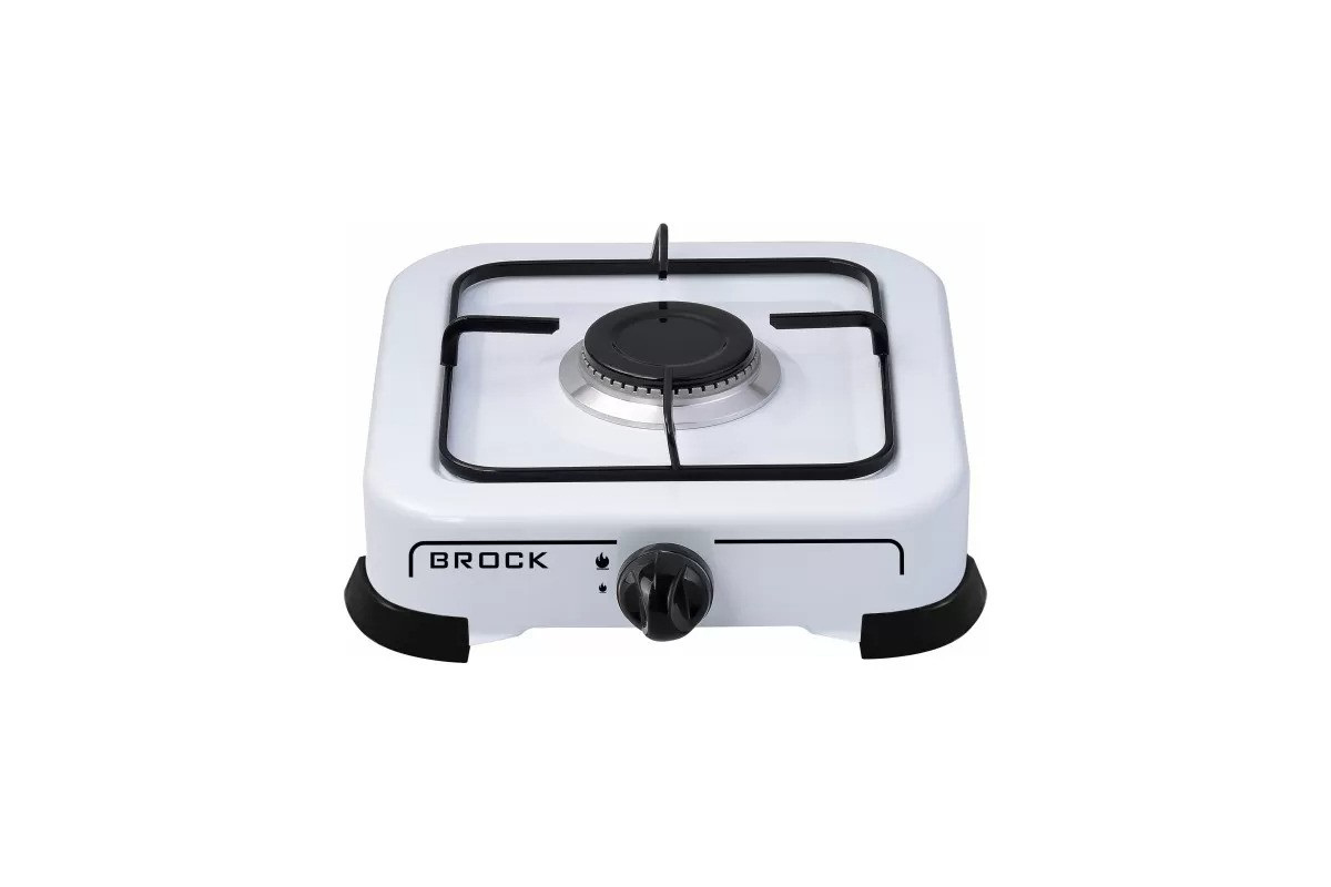 Комплект газова плита Brock GS001W (Австрія) + балон вибухобезпечний, 12л метал + шланг з редуктором set01058241005