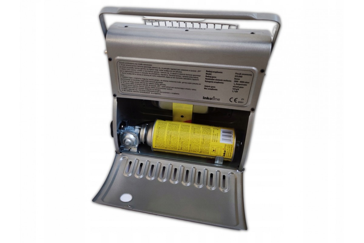 Комплект обогреватель керамический газовый Alpen Camping ISLAND + 10 шт газовых картриджей VMF EURO setISLANDVMF