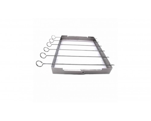 Набор шампуров с подставкой 6 шт нержавеющая сталь GRILLI 777303