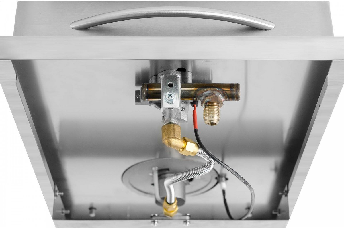 Одинарная встраиваемая конфорка с крышкой GRILLI 888002