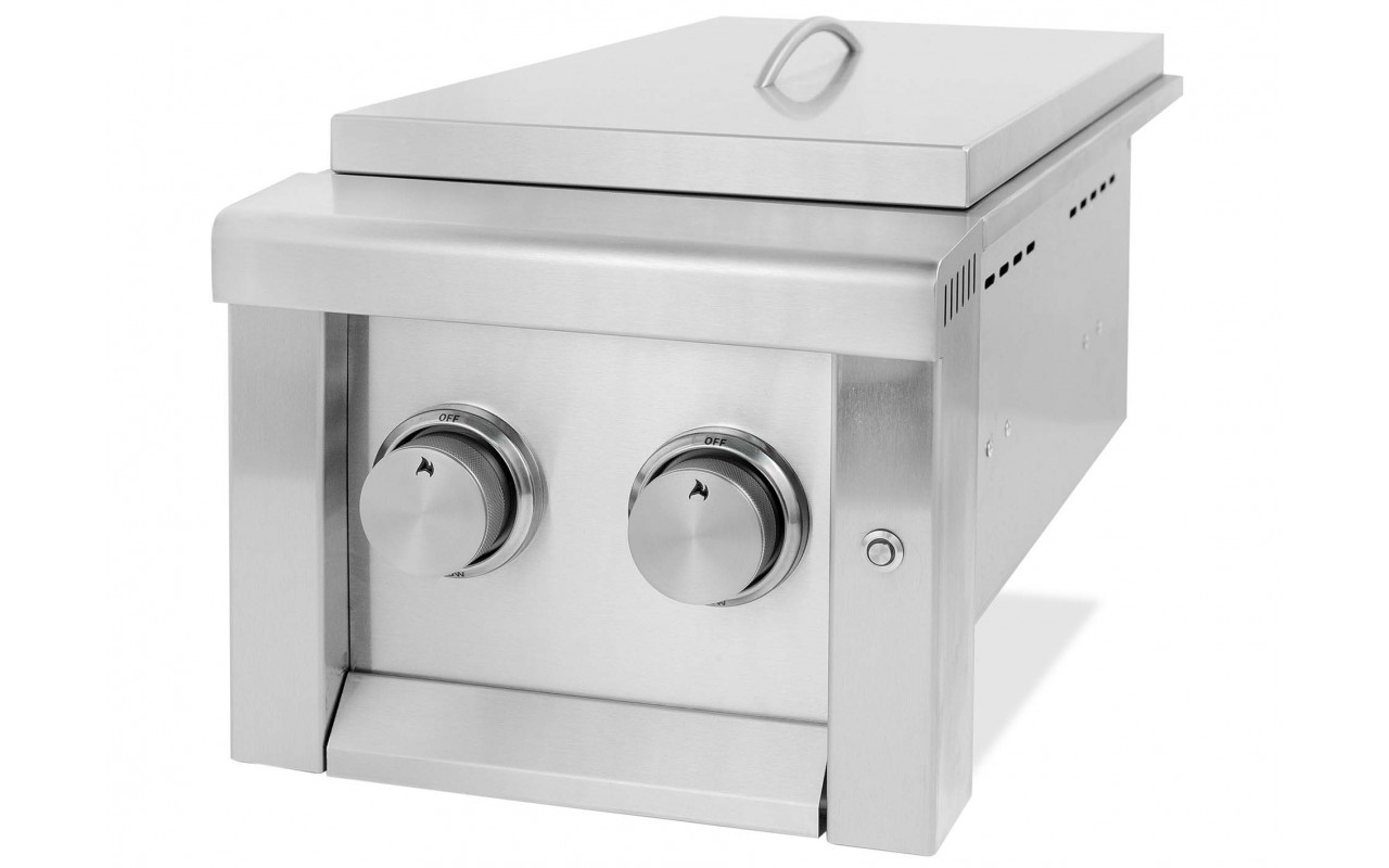 Двойная встраиваемая конфорка с крышкой GRILLI 888003
