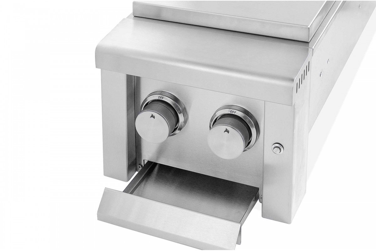 Двойная встраиваемая конфорка с крышкой GRILLI 888003