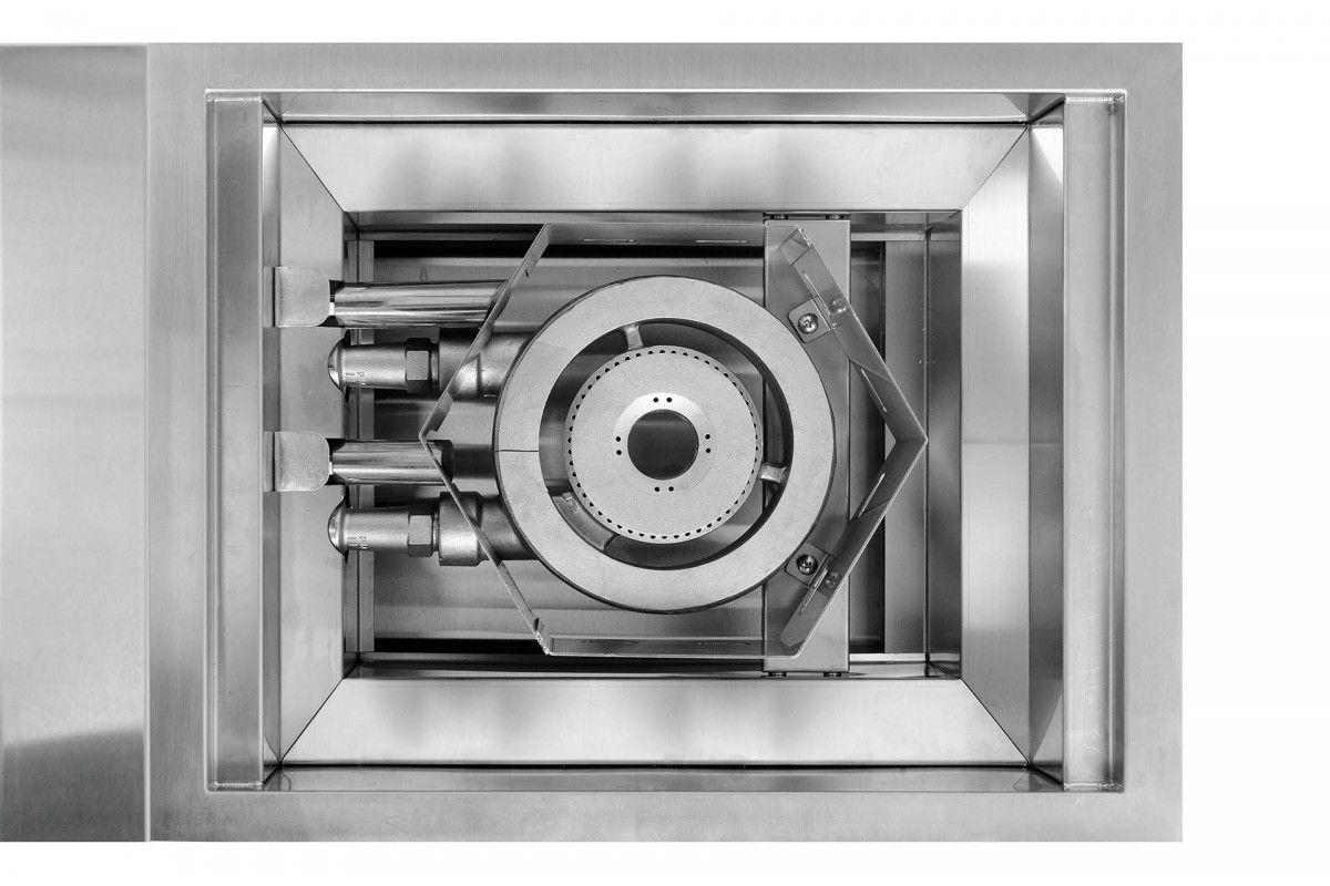 Двойная встраиваемая конфорка с крышкой GRILLI 888004